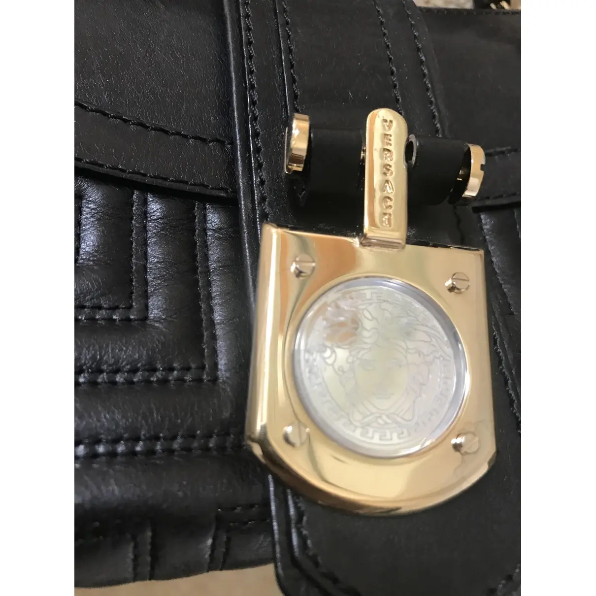 Leather clutch bag Gianni Versace - Vintage