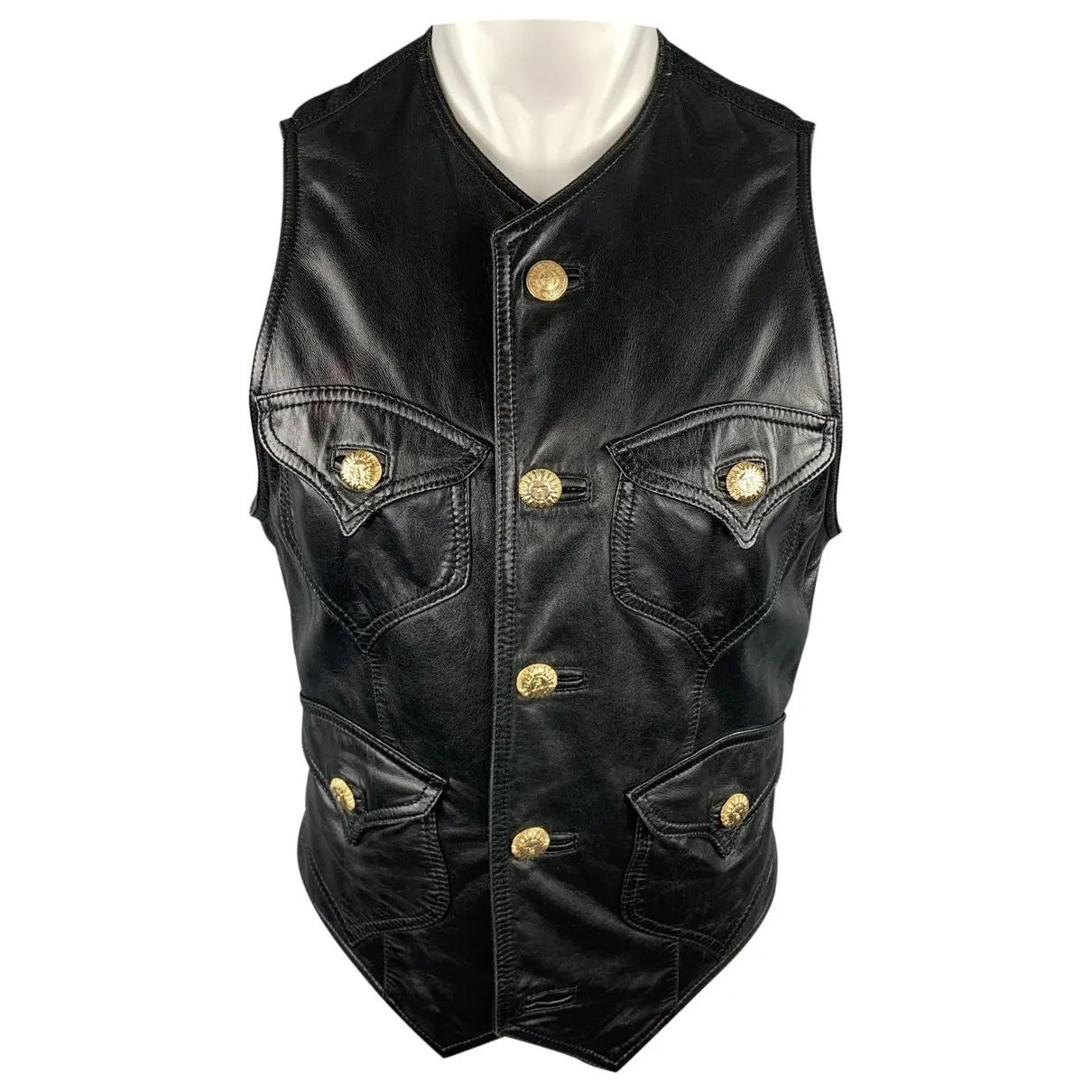 Leather top Gianni Versace