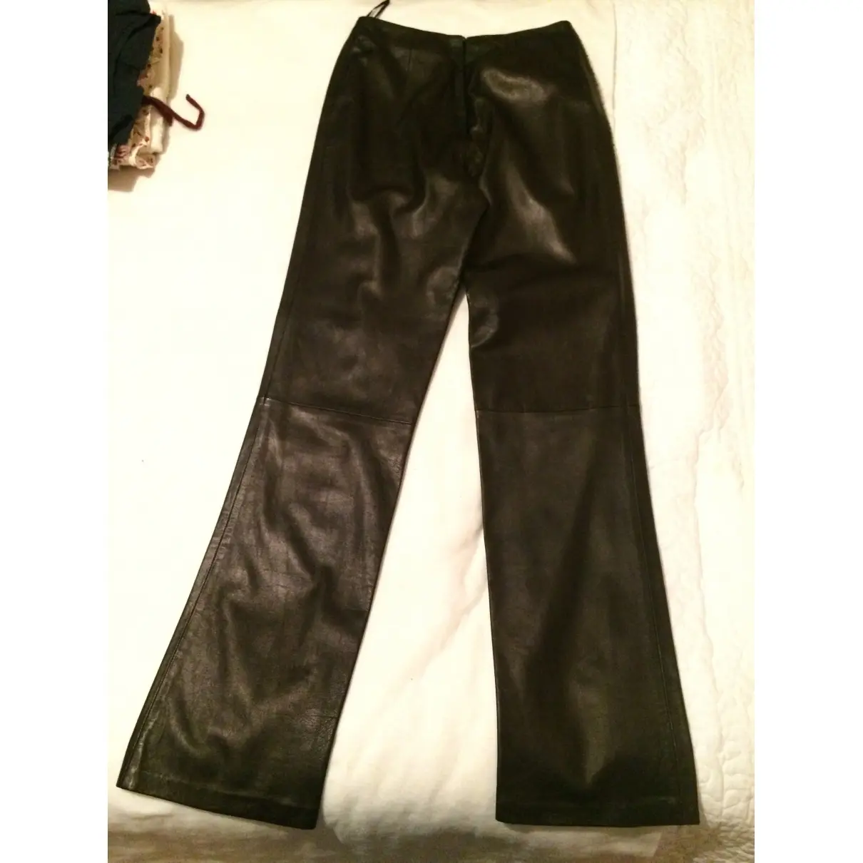 Leather straight pants Gianni Versace - Vintage