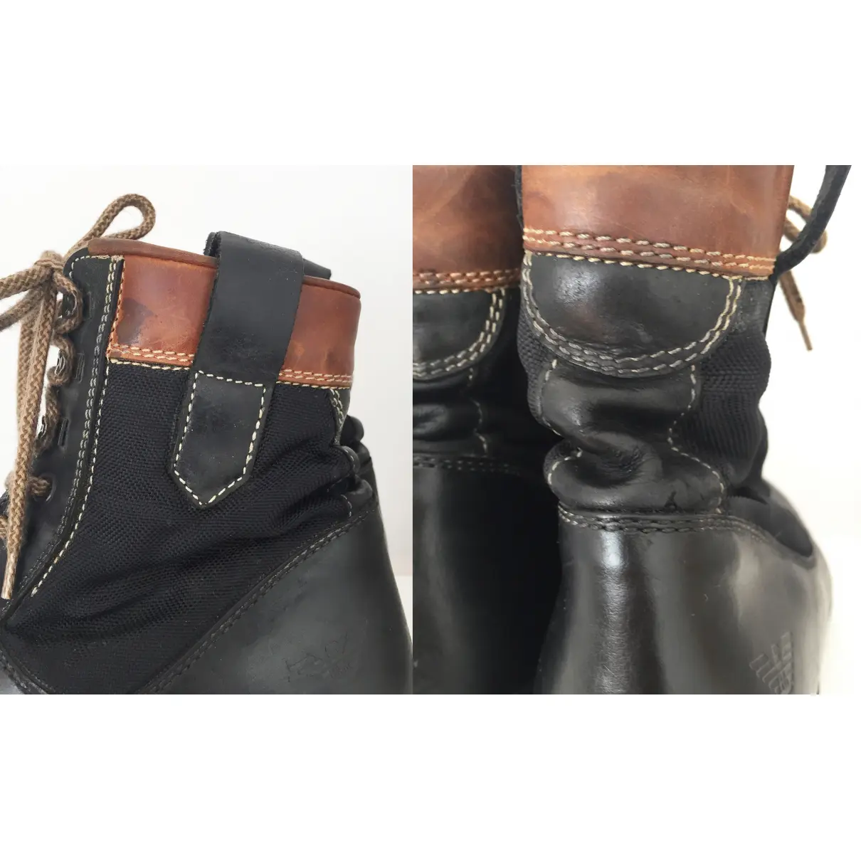 Leather lace up boots Giorgio Armani