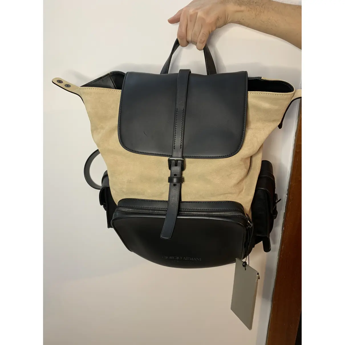 Buy Giorgio Armani Leather weekend bag online