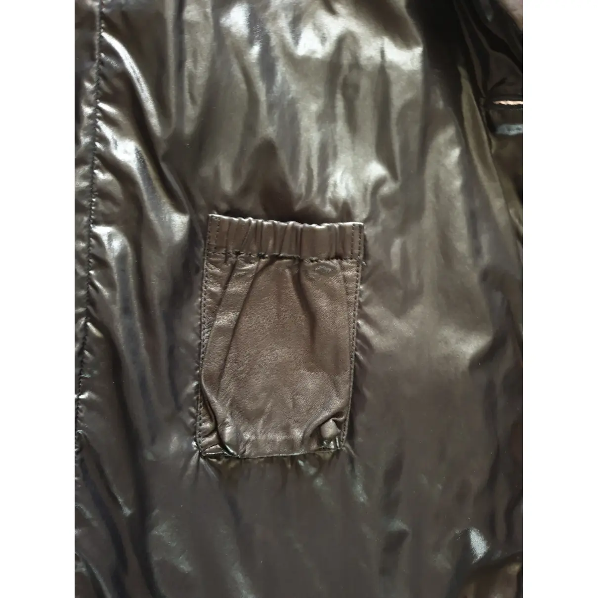 Leather coat Giorgio Armani