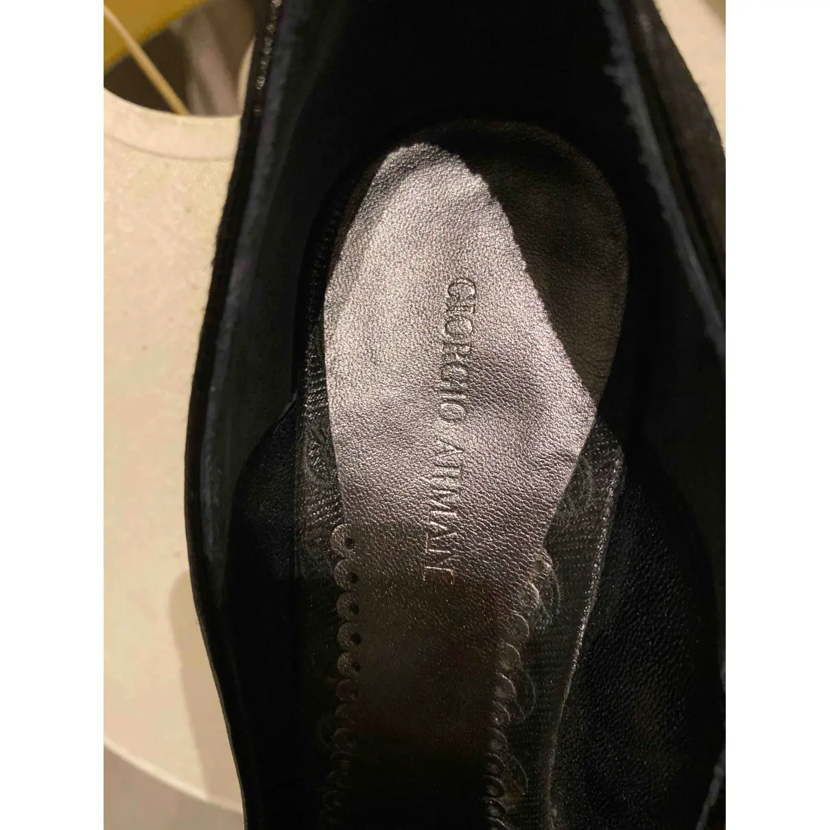 Leather heels Giorgio Armani