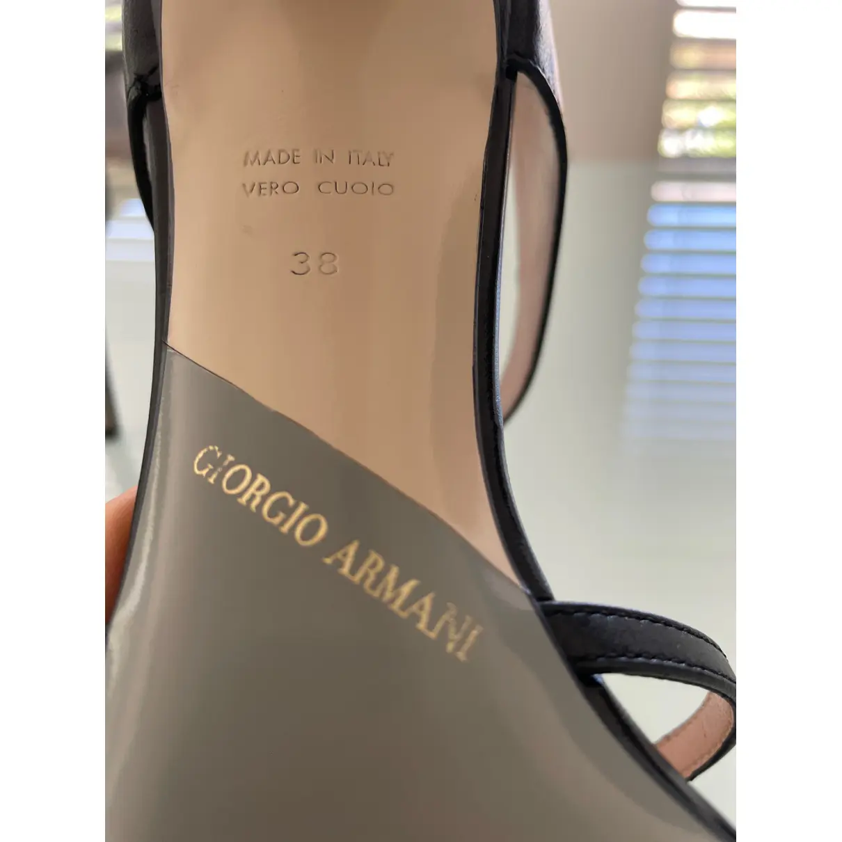 Leather sandal Giorgio Armani