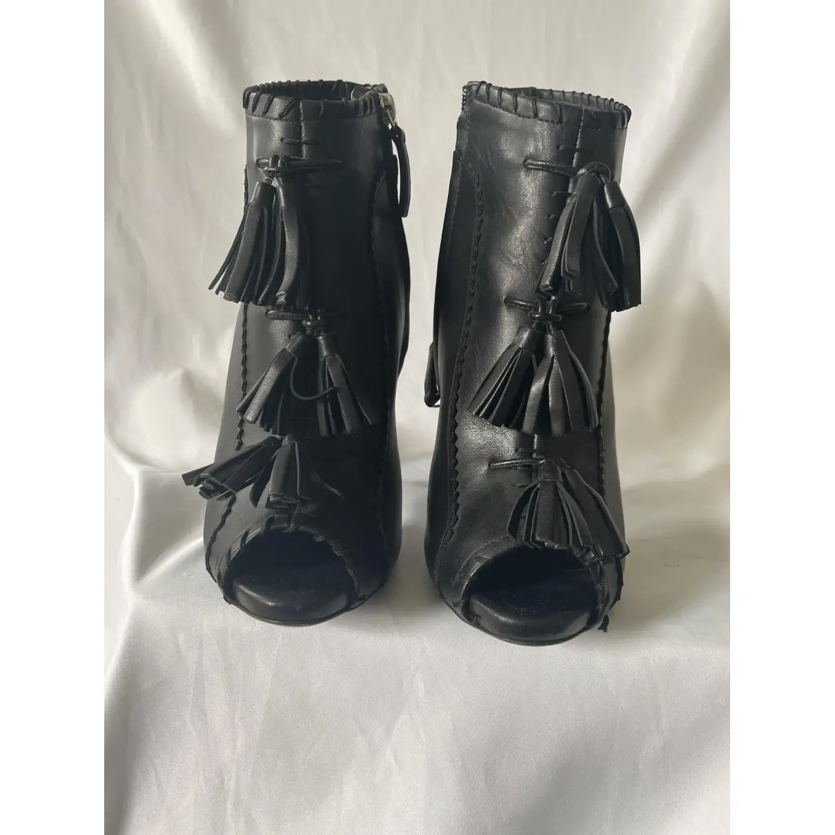Leather open toe boots Giuseppe Zanotti