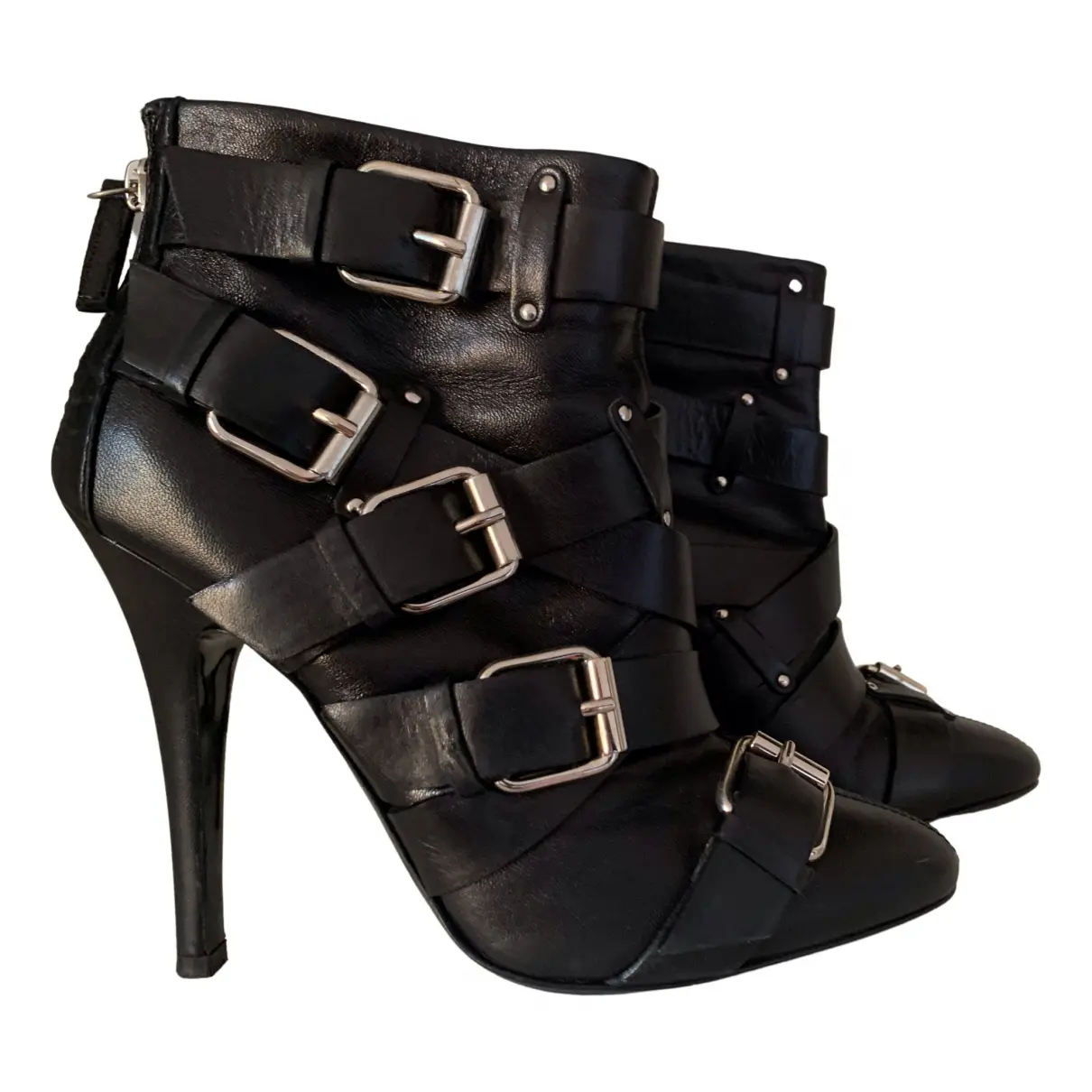 Leather ankle boots Giuseppe Zanotti x Balmain