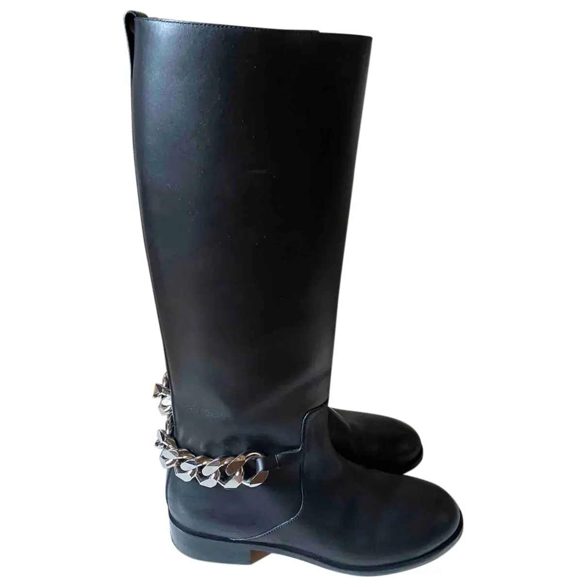 Leather riding boots Givenchy