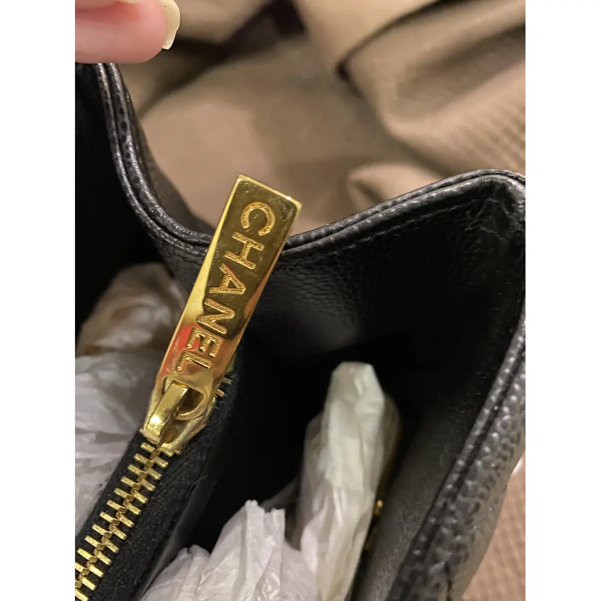 Grand shopping leather handbag Chanel