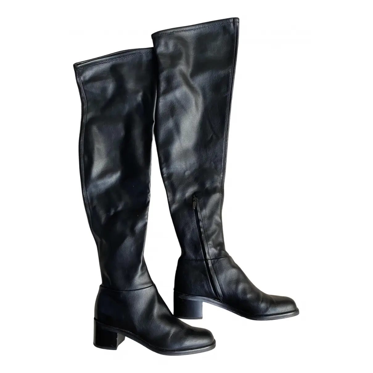 Leather riding boots Grey Mer