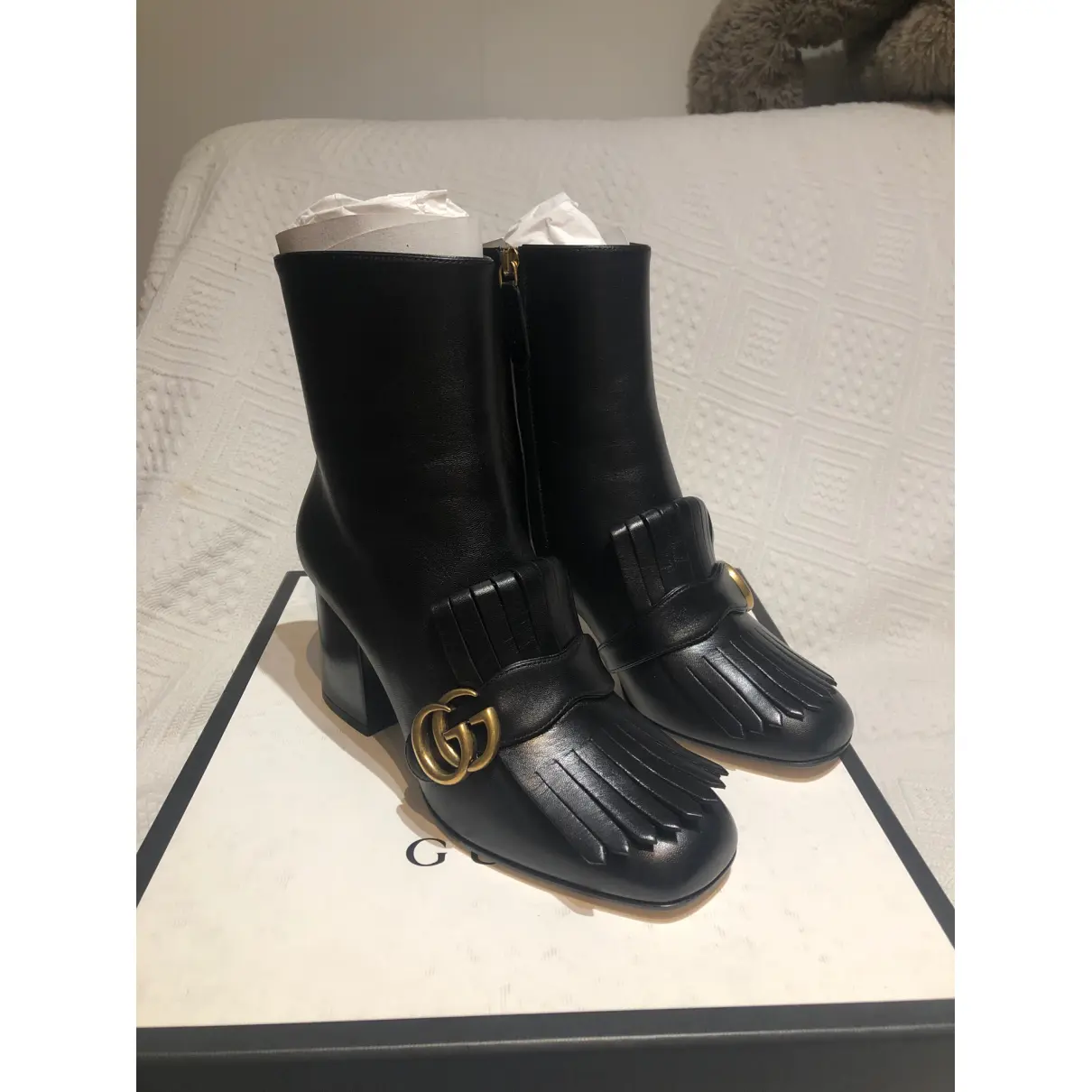 Buy Gucci Leather ankle boots online