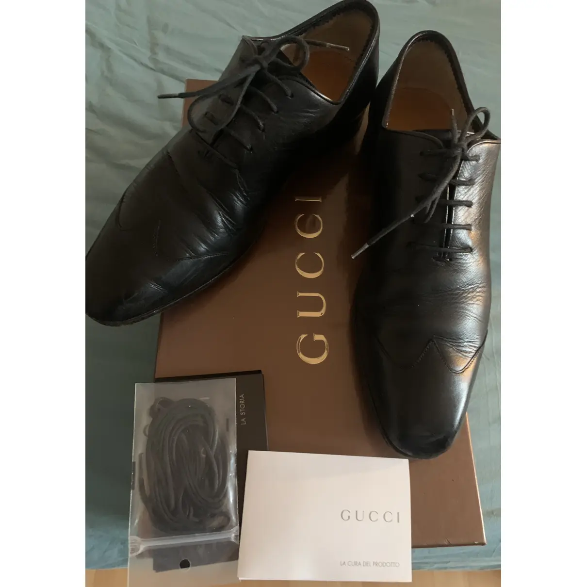 Leather lace ups Gucci
