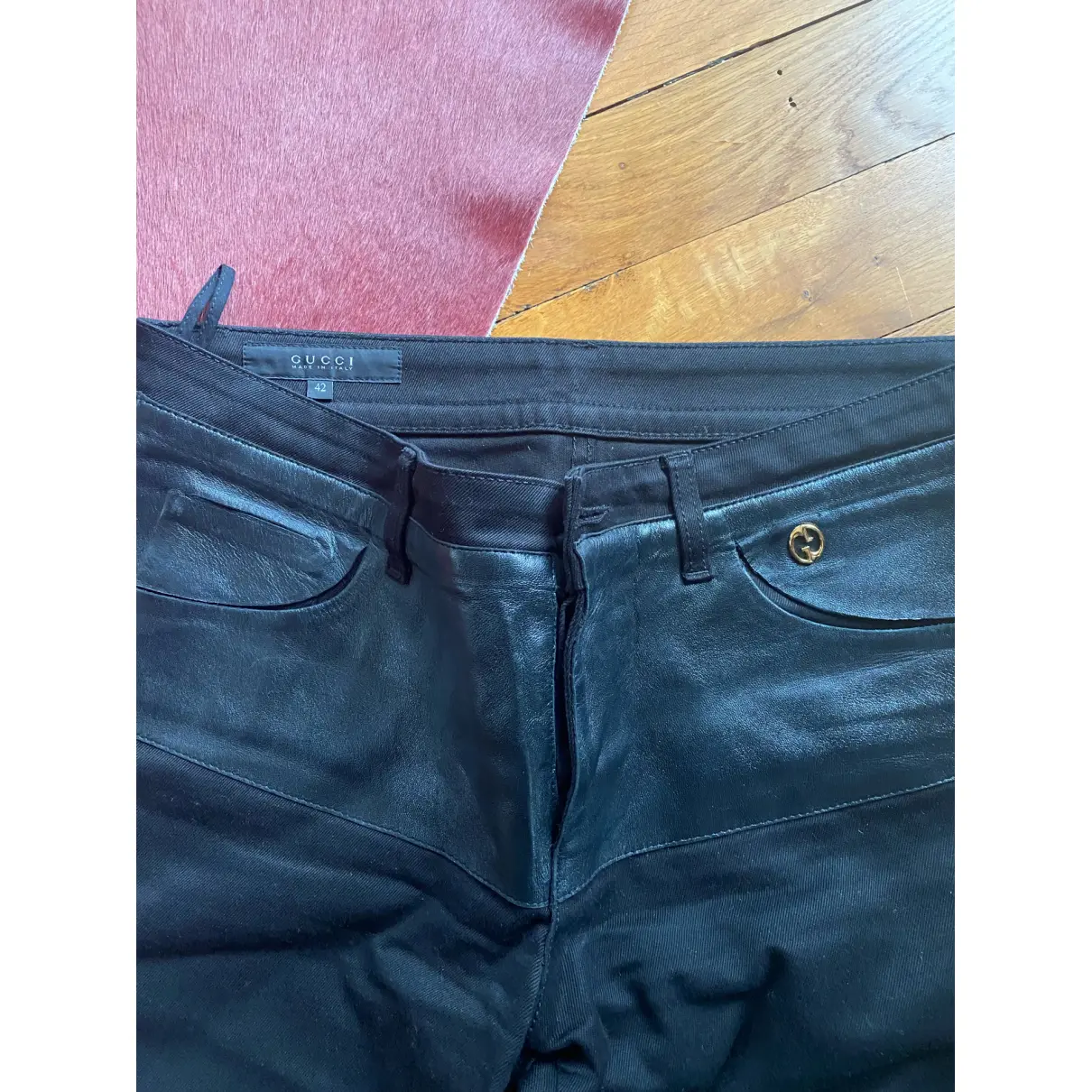 Buy Gucci Leather straight pants online