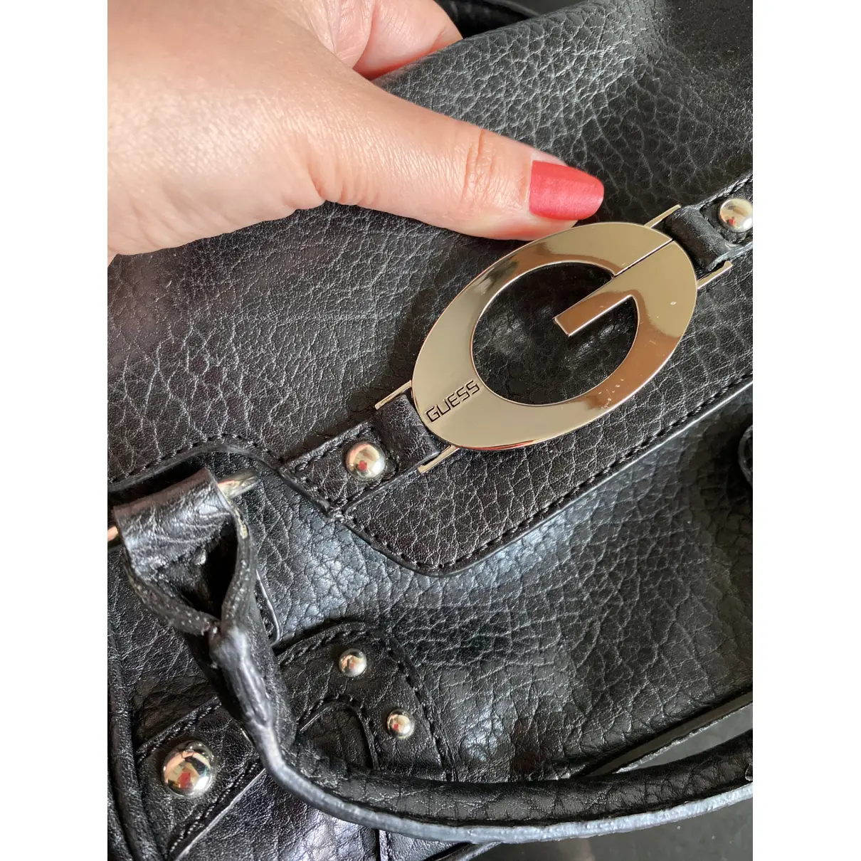 Leather handbag GUESS