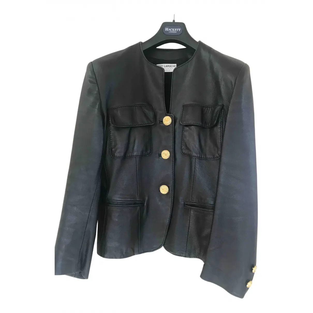 Leather blazer Guy Laroche - Vintage
