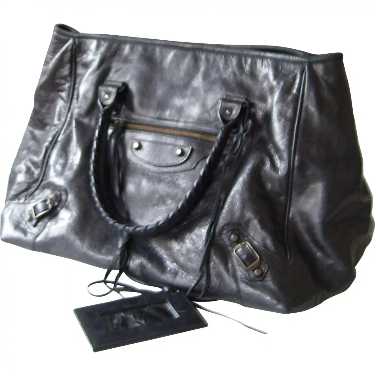 Black Leather Handbag Balenciaga
