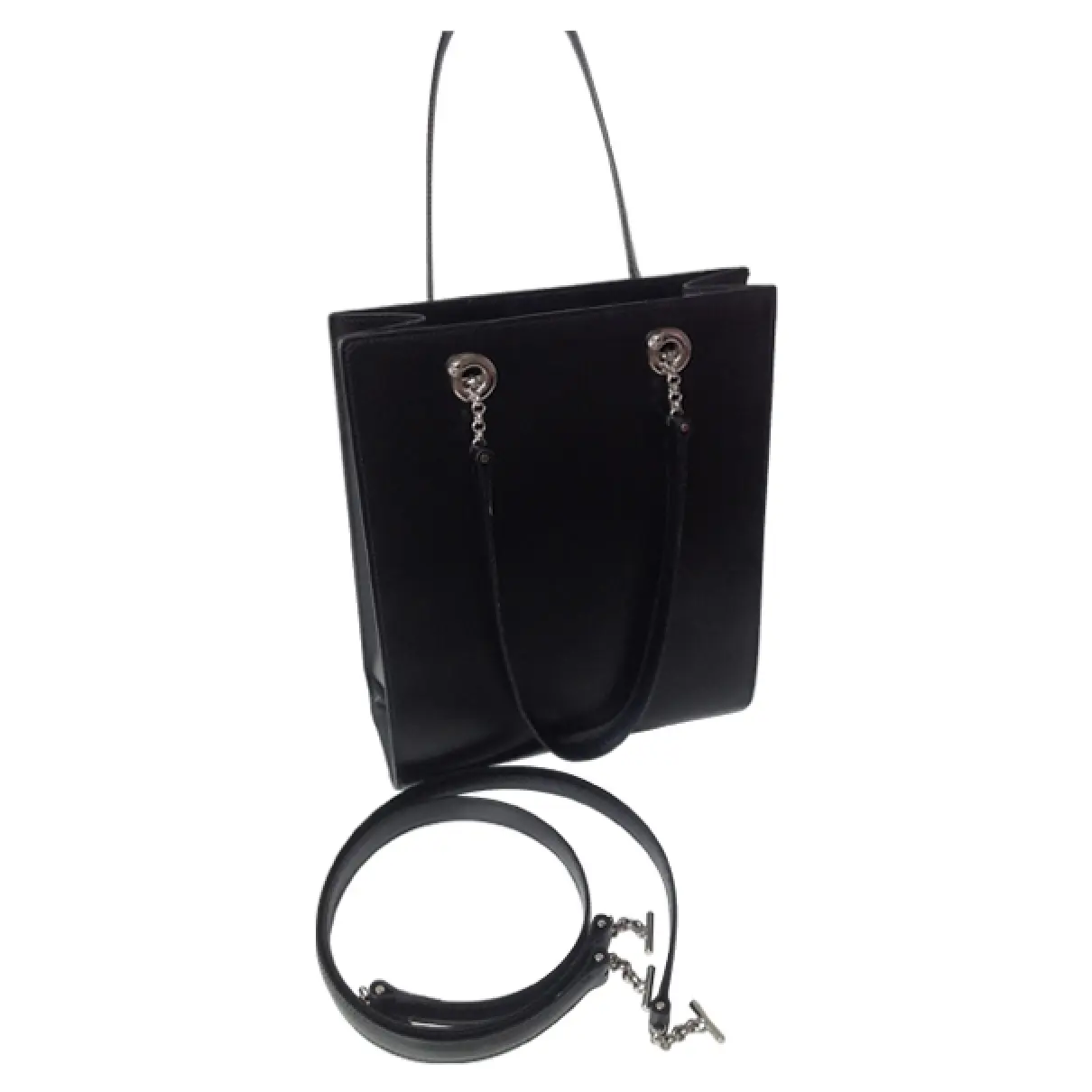 Black Leather Handbag Cartier