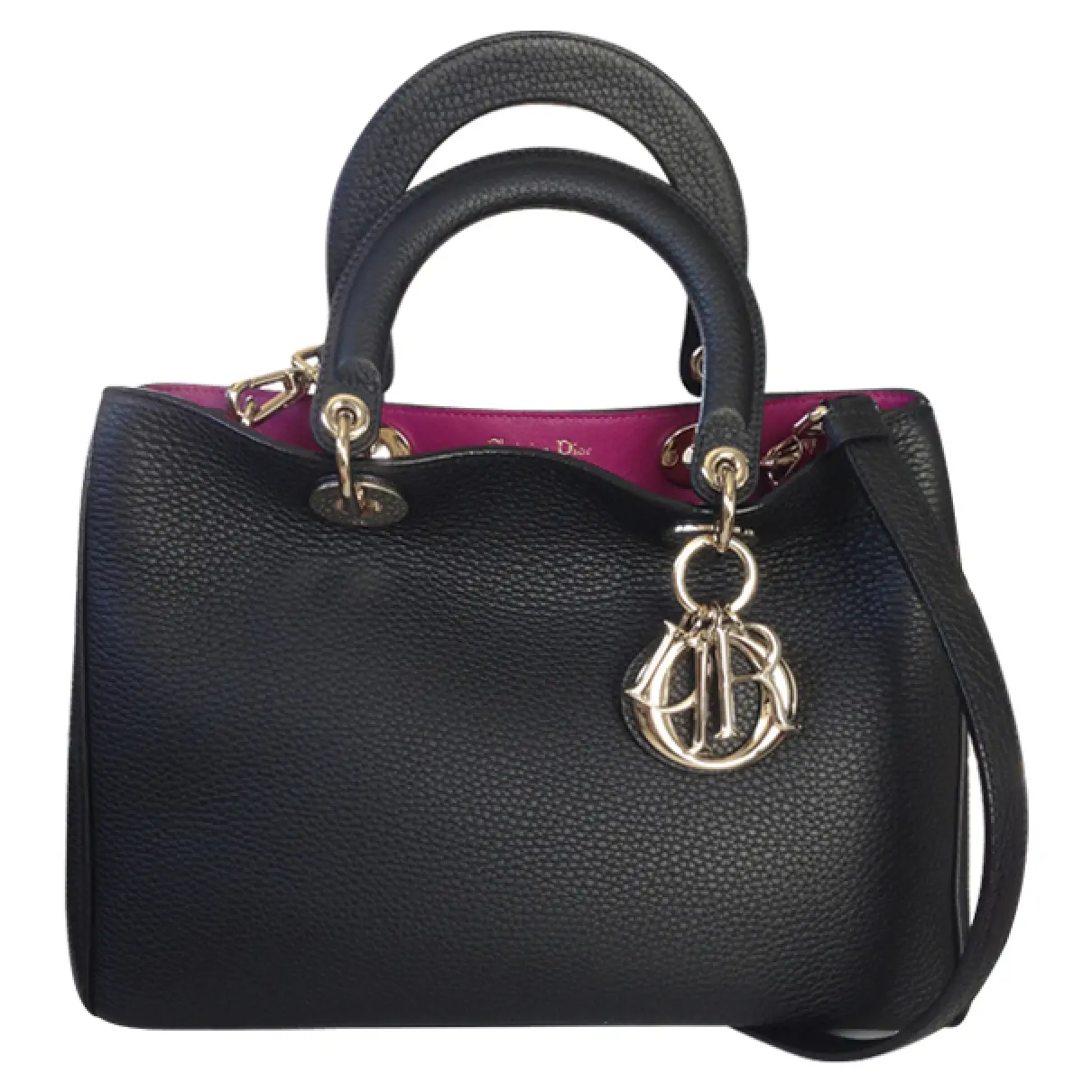 Black Leather Handbag Diorissimo Dior