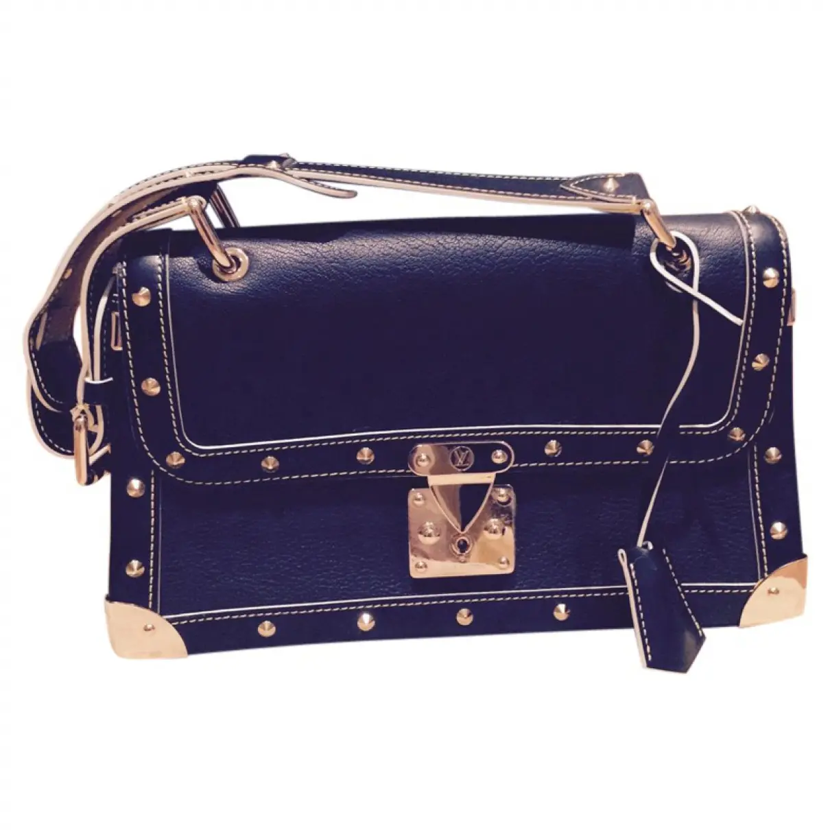 Black Leather Handbag Louis Vuitton