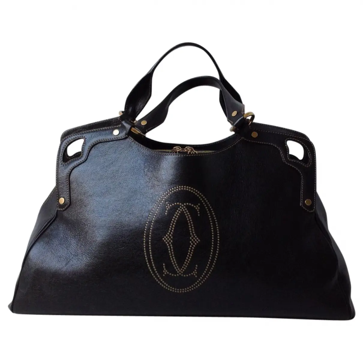 Black Leather Handbag Marcello Cartier