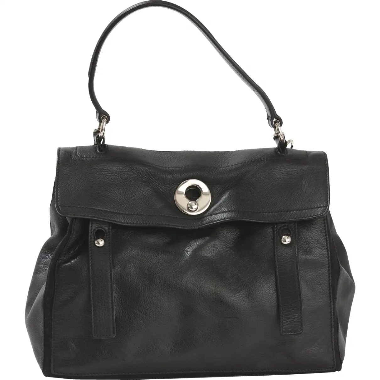 Black Leather Handbag Muse Two Yves Saint Laurent