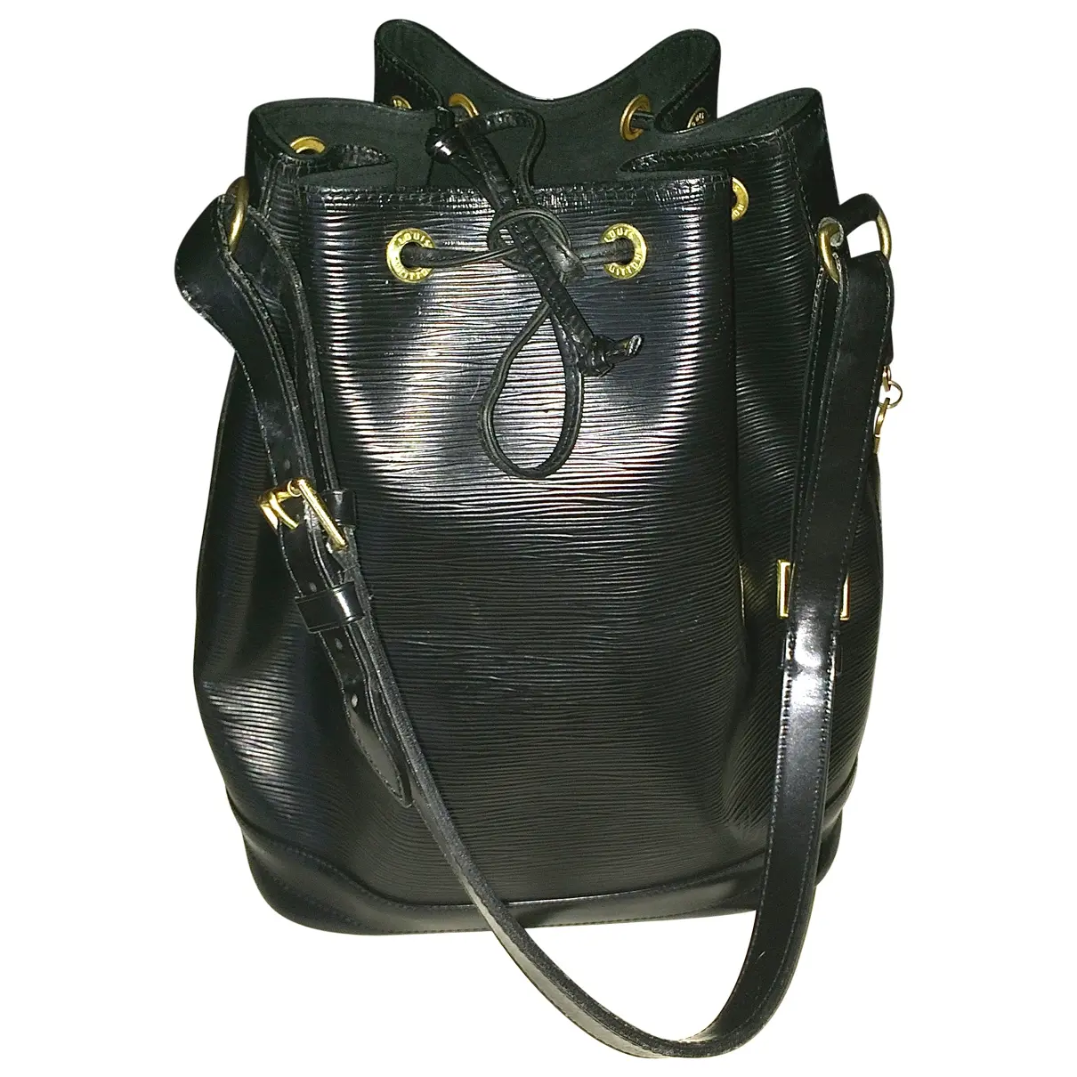 Black Leather Handbag Noé Louis Vuitton