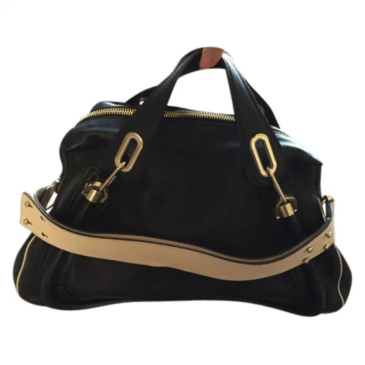 Black Leather Handbag Paraty Chloé