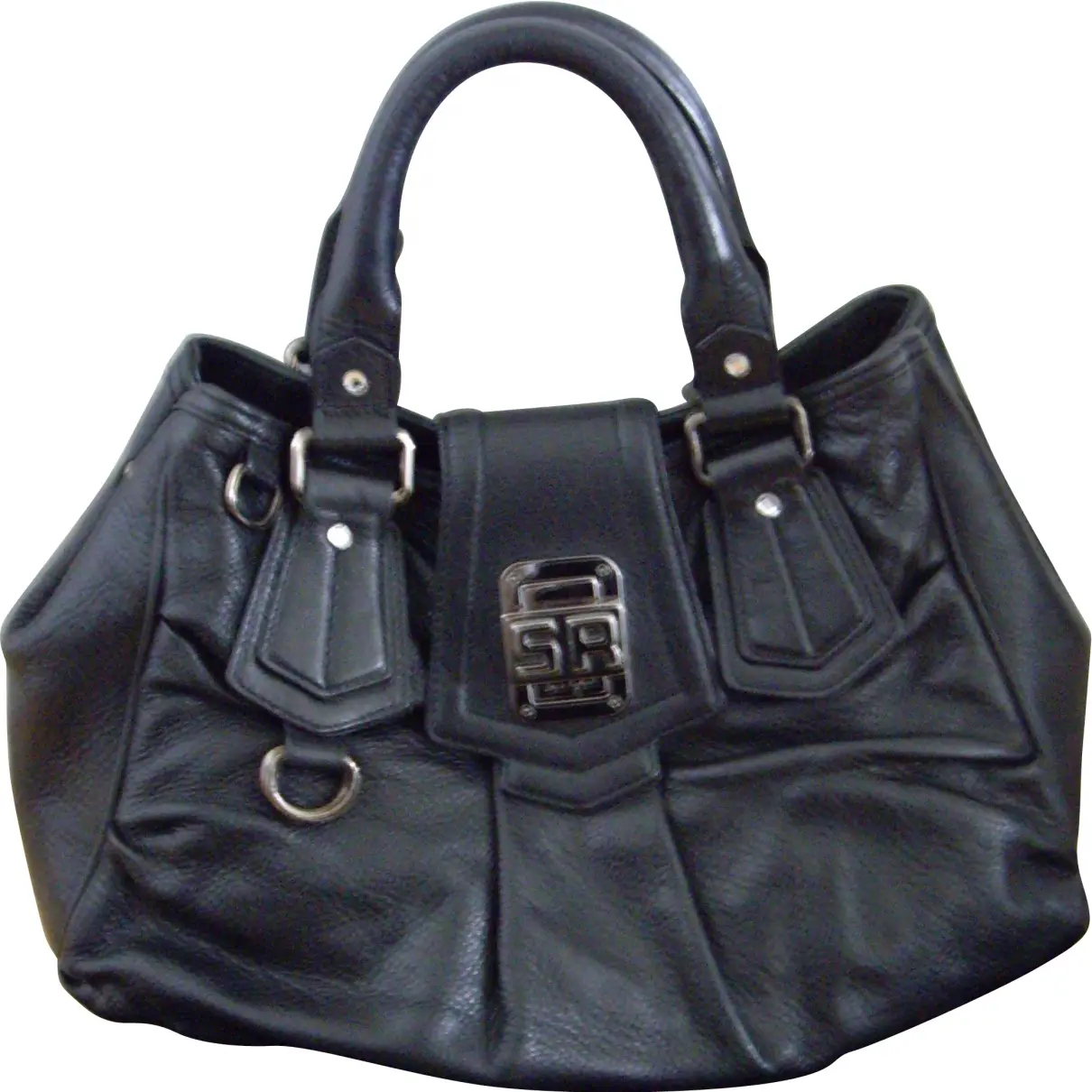 Black Leather Handbag Sonia Rykiel