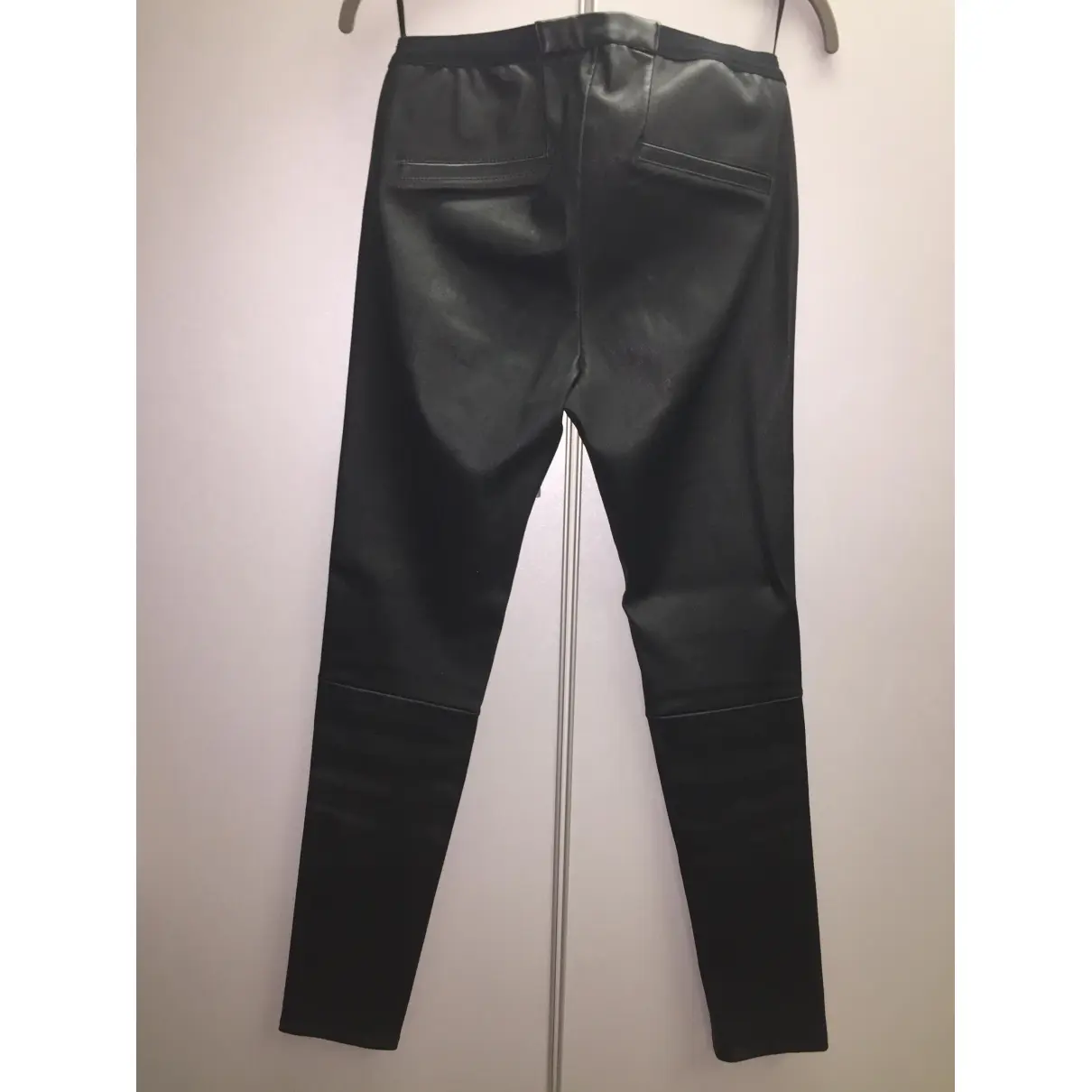 Buy Helmut Lang Leather slim pants online