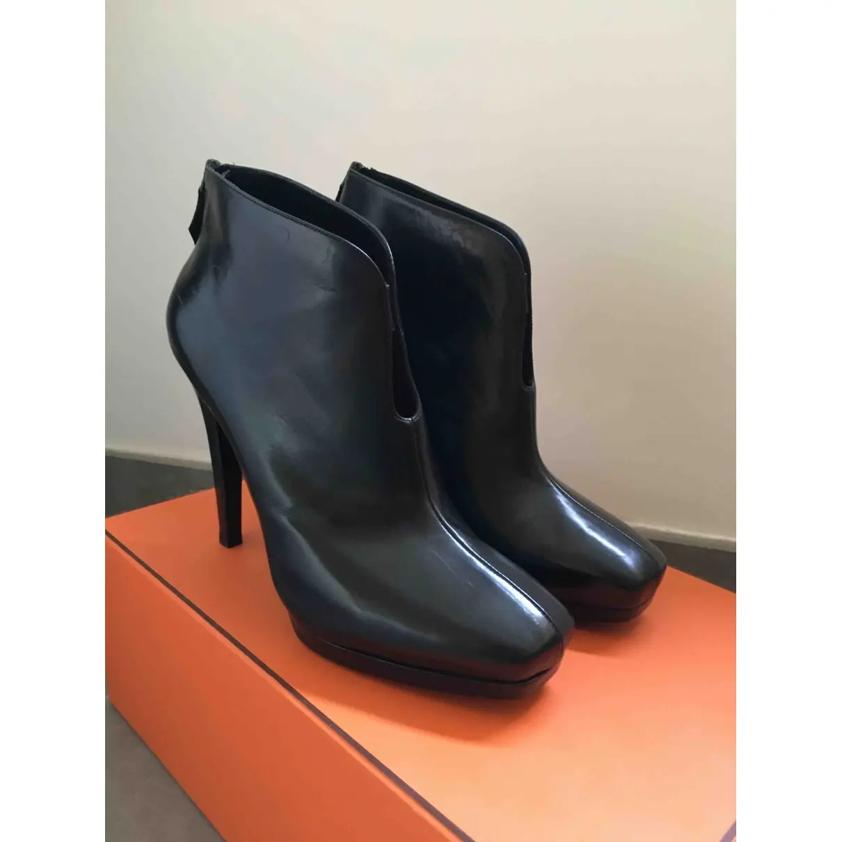 Hermès Leather ankle boots for sale