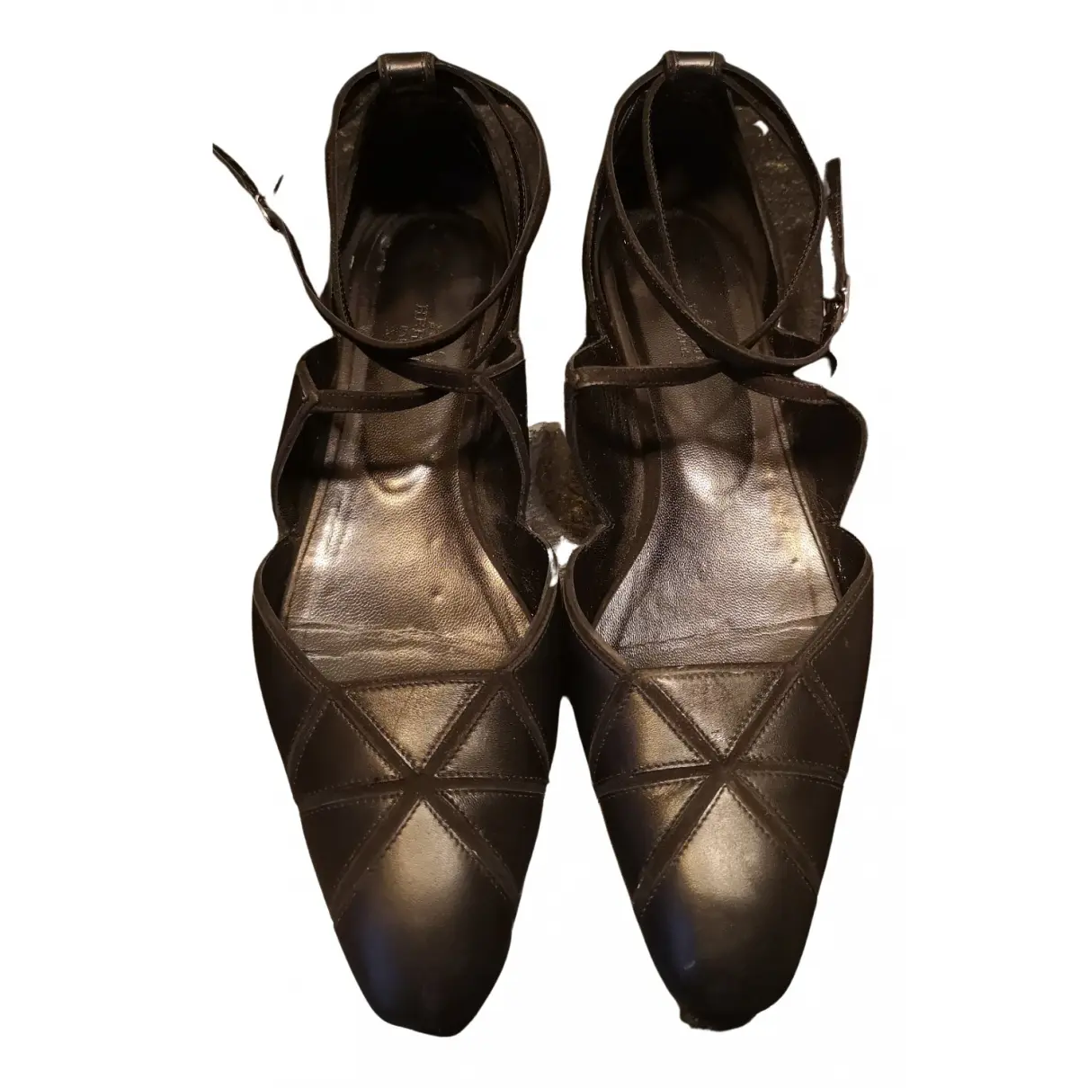 Leather ballet flats Hermès