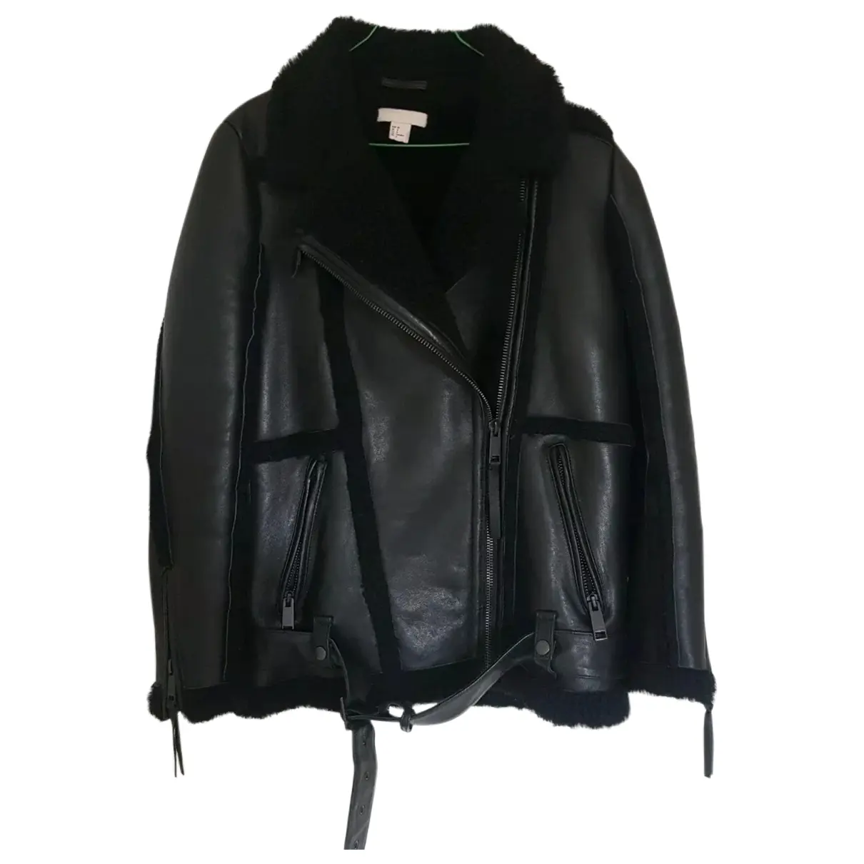 Leather coat H&M Studio