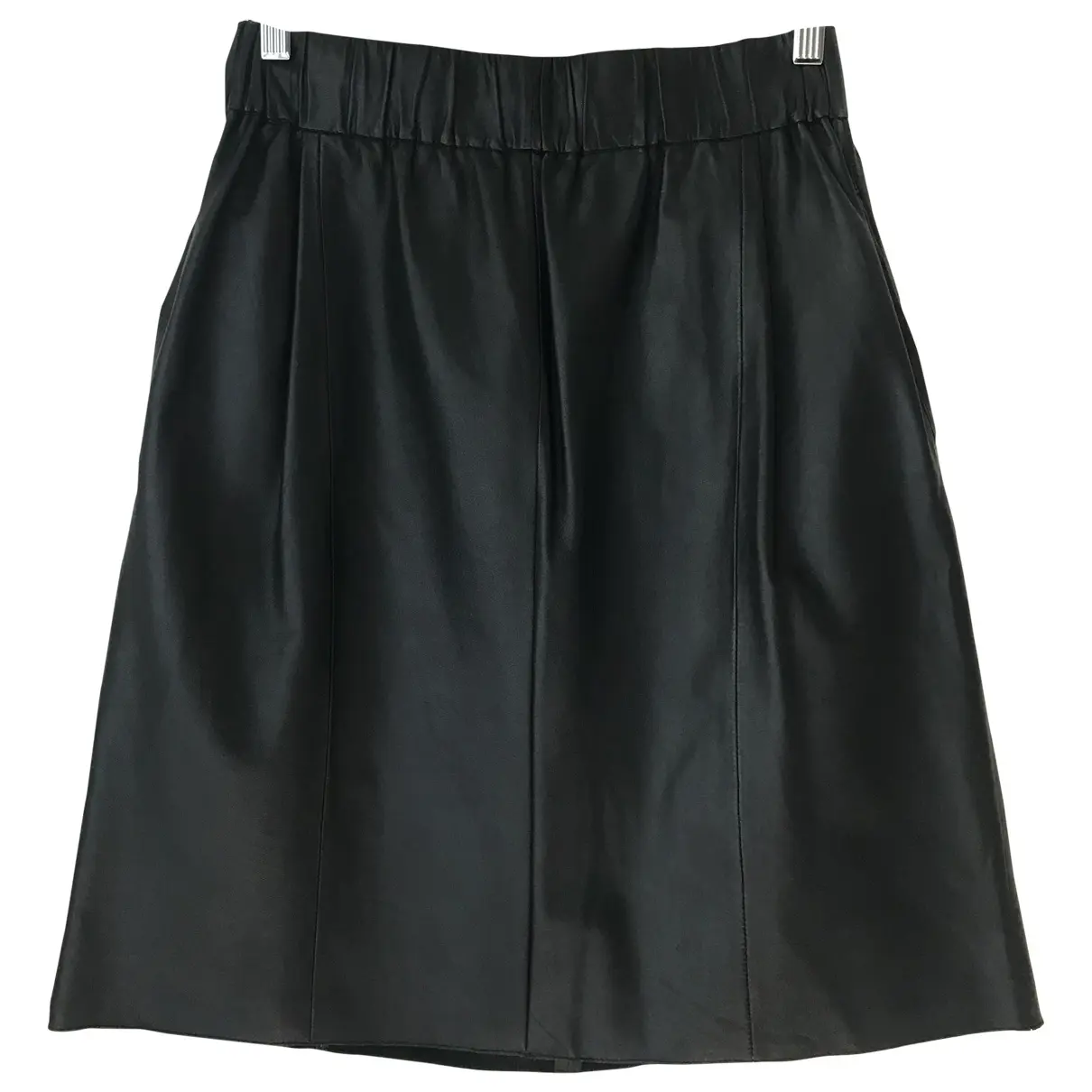 Leather mid-length skirt Hôtel Particulier