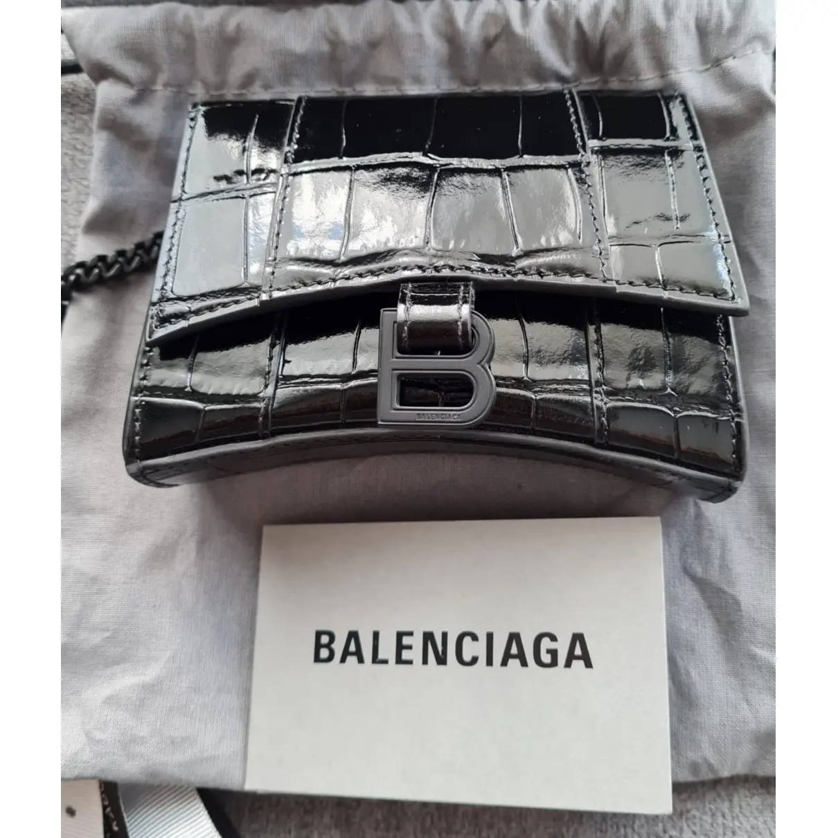 Hourglass leather handbag Balenciaga