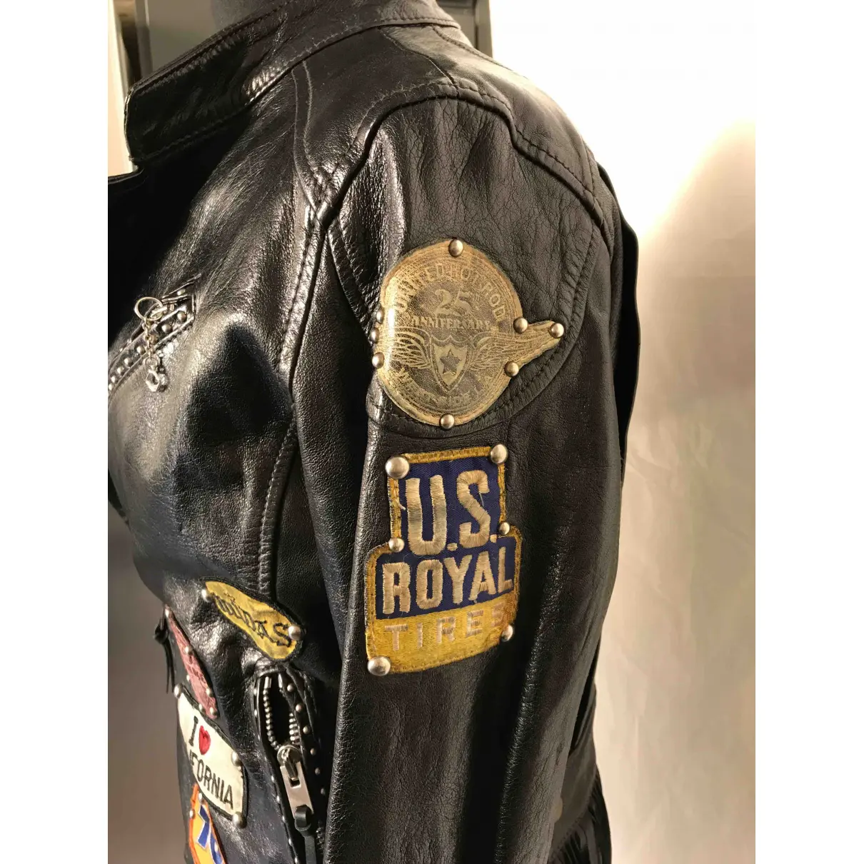 Leather biker jacket Htc