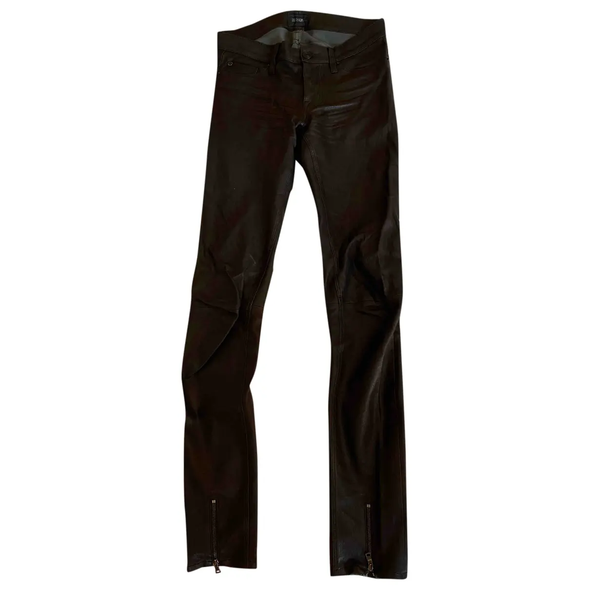 Leather slim pants Hudson
