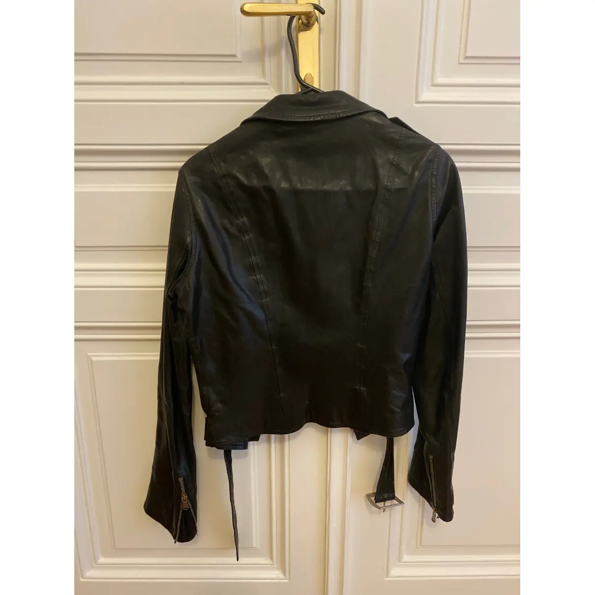 Buy Hugo Boss Leather biker jacket online