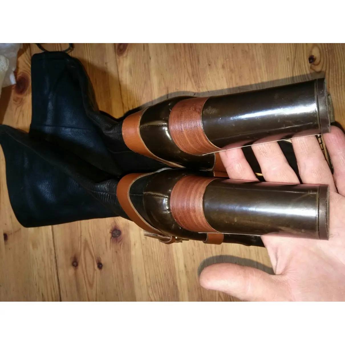 Leather cowboy boots Hugo Boss