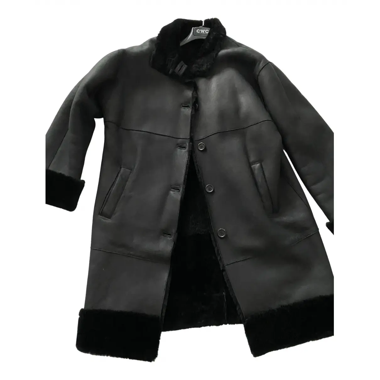 Leather coat Hugo Boss