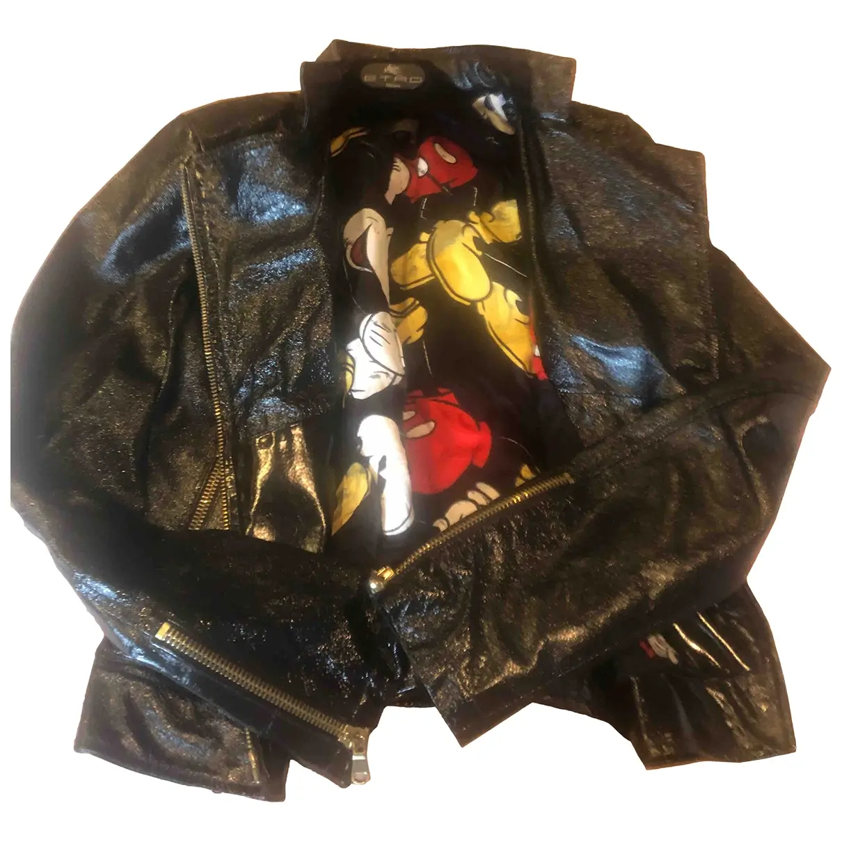 Leather biker jacket Iceberg