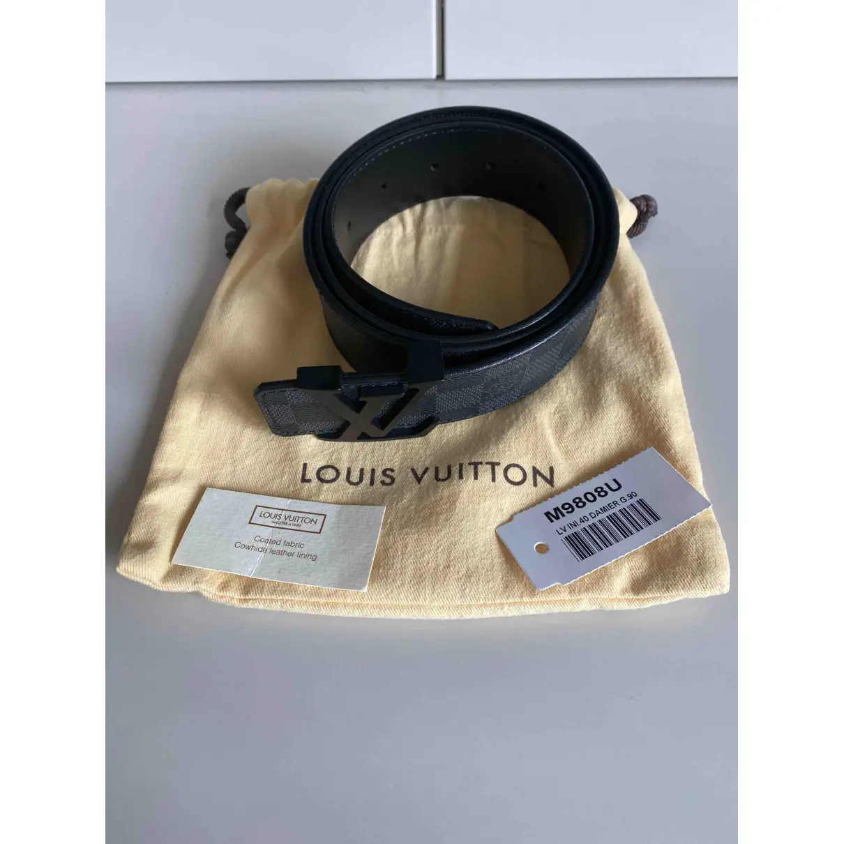 Initiales leather belt Louis Vuitton