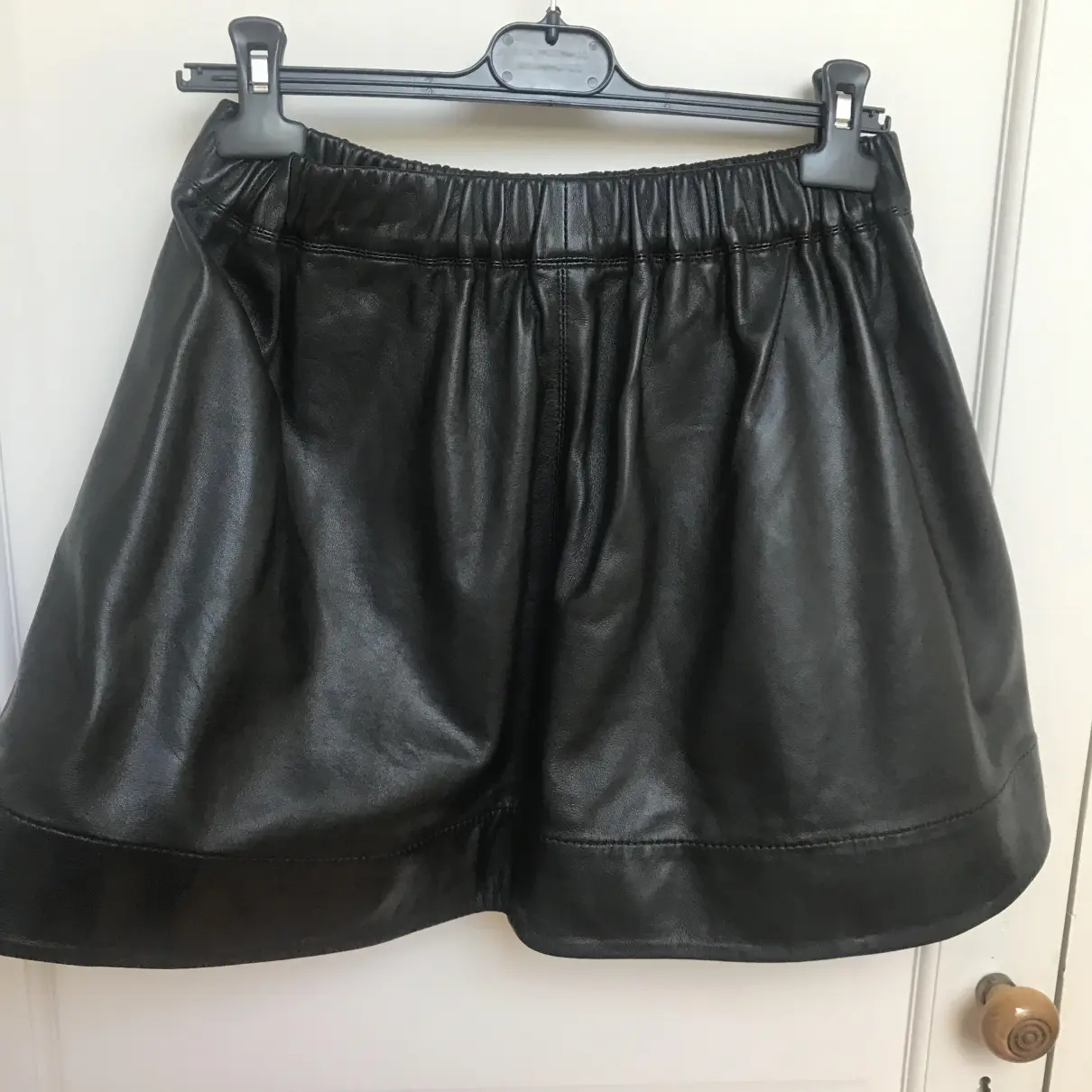 Buy Iro Leather mid-length skirt online