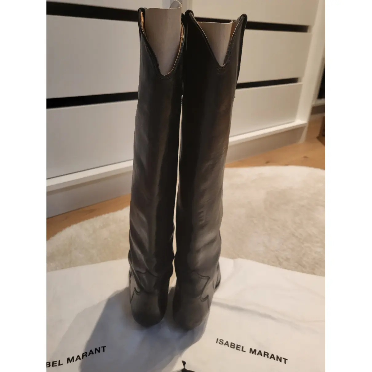 Leather cowboy boots Isabel Marant