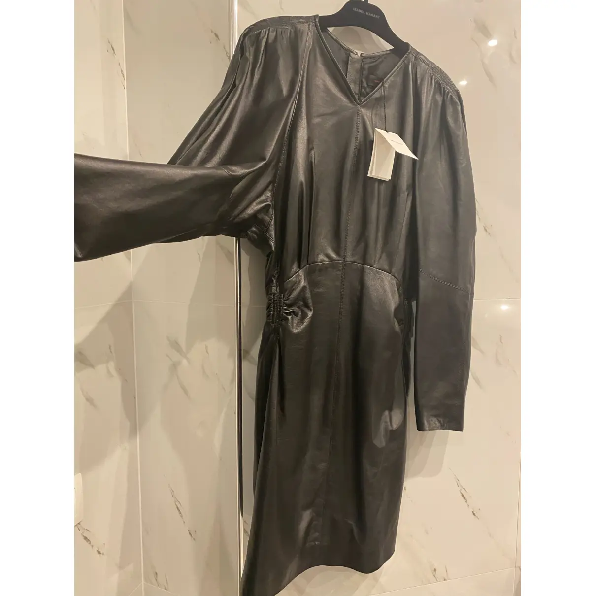 Leather mid-length dress Isabel Marant