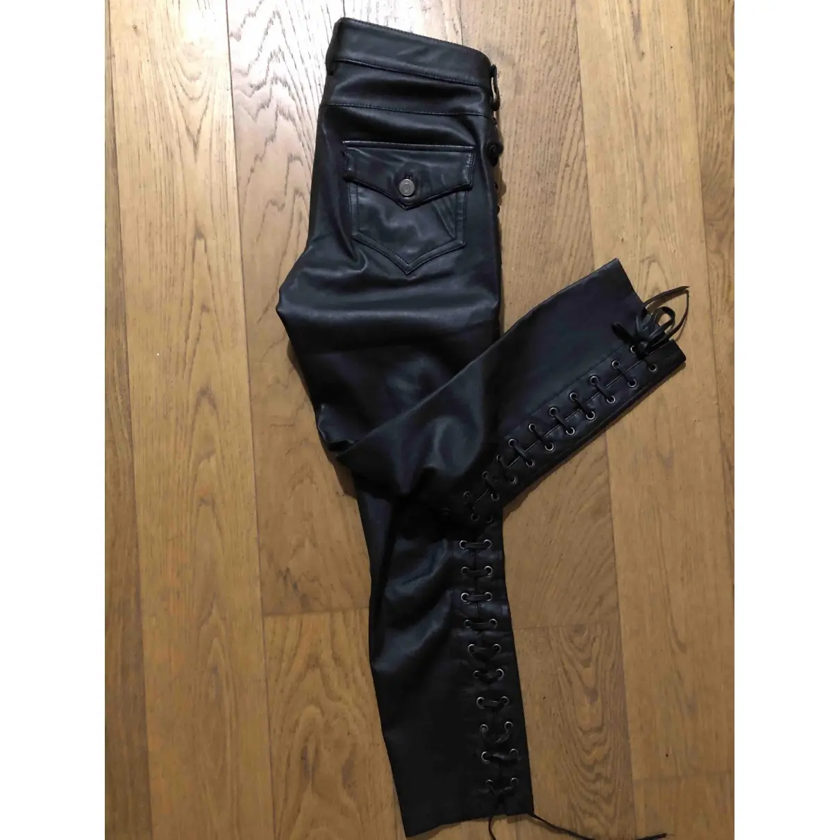 Buy Isabel Marant Pour H&M Leather slim pants online