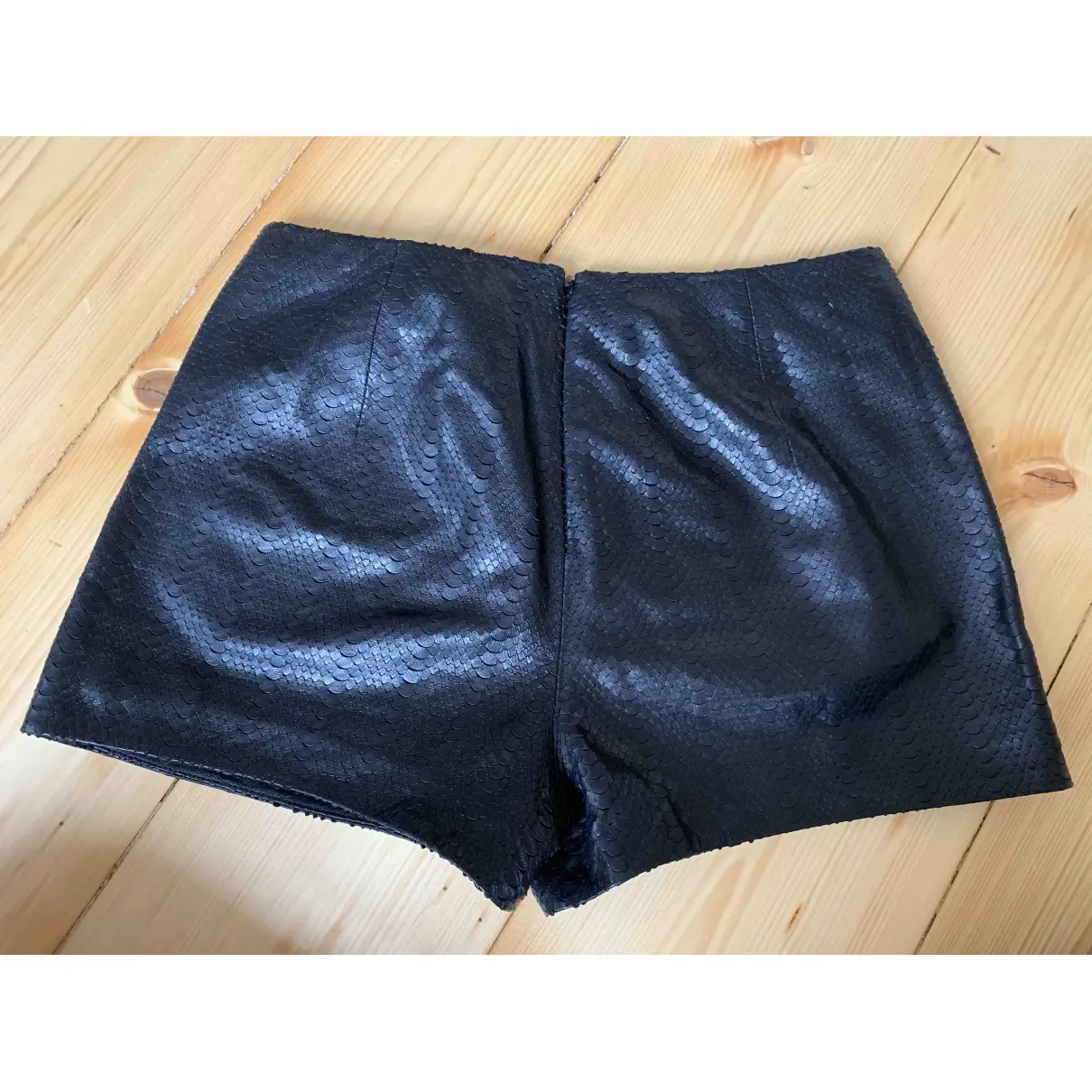 J Brand Leather mini short for sale