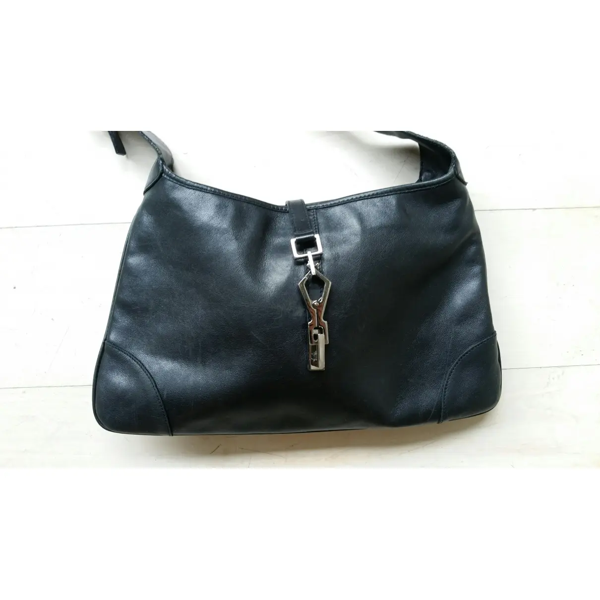 Gucci Black Leather Handbag Jackie for sale