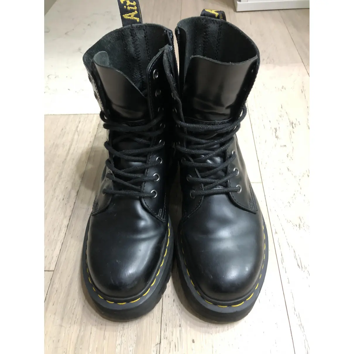 Buy Dr. Martens Jadon leather biker boots online