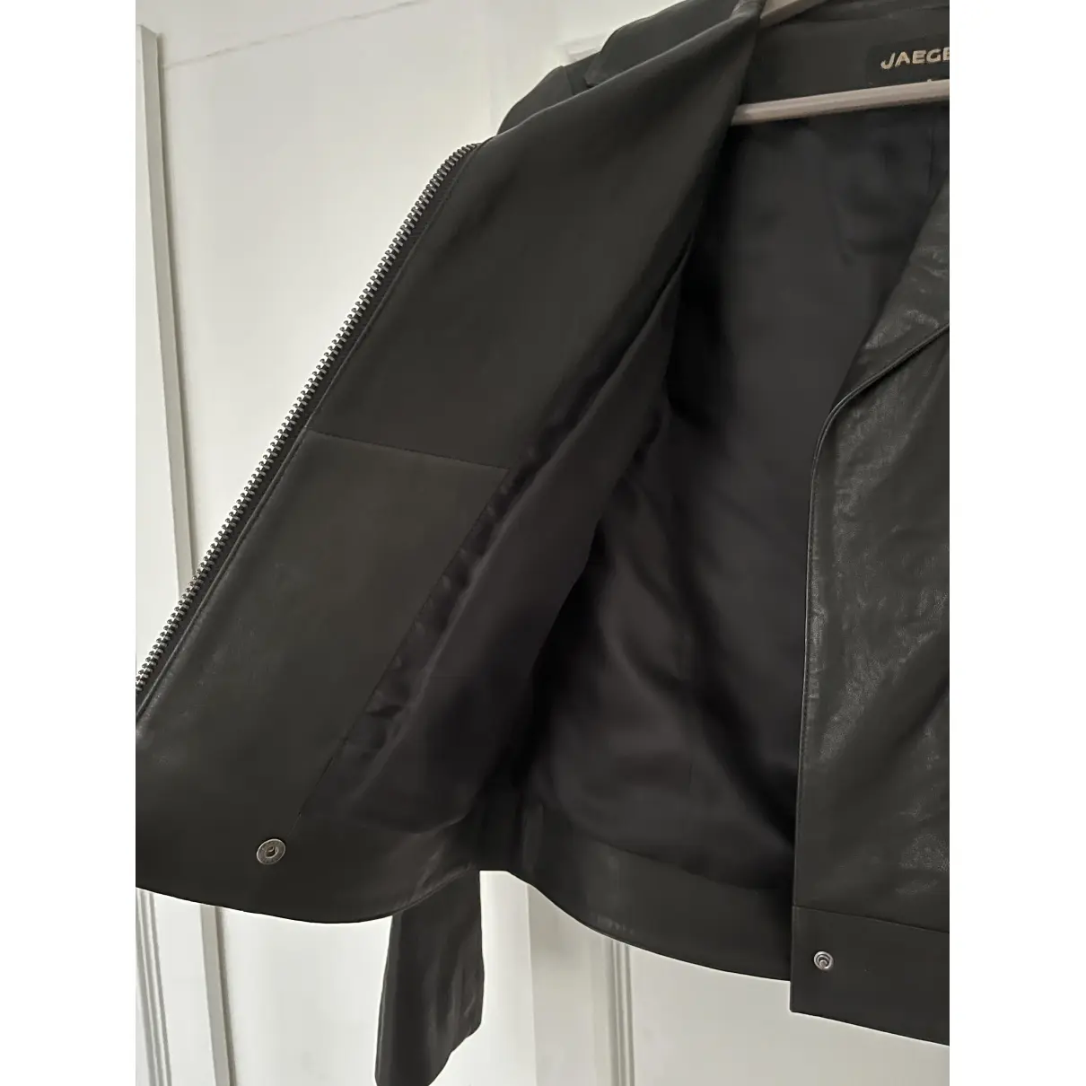 Leather biker jacket Jaeger