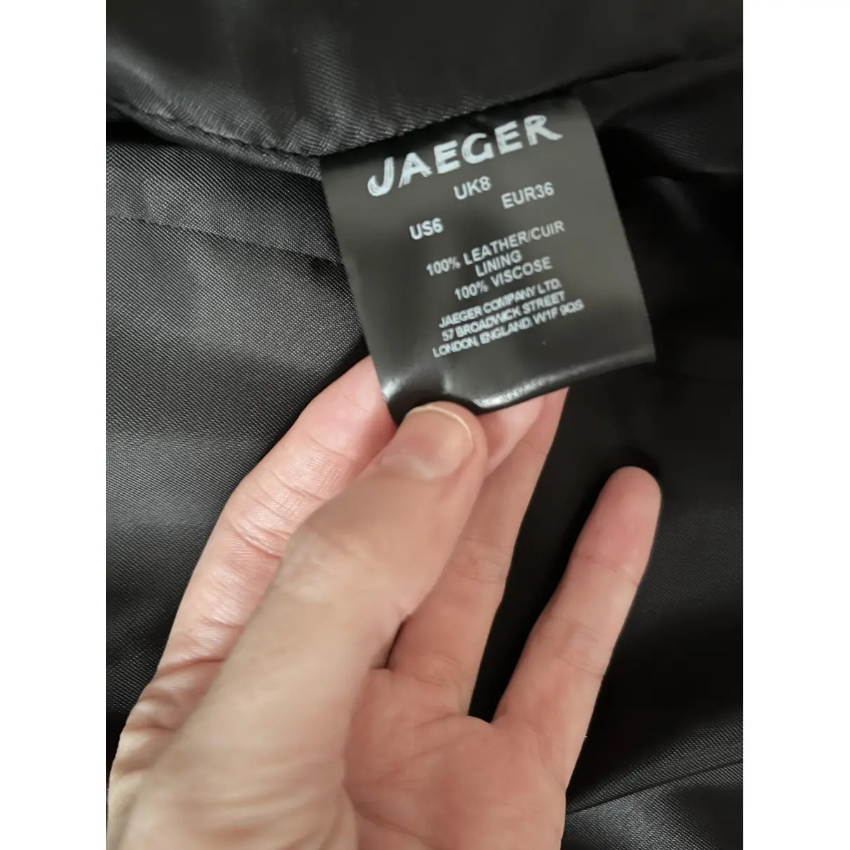 Leather biker jacket Jaeger