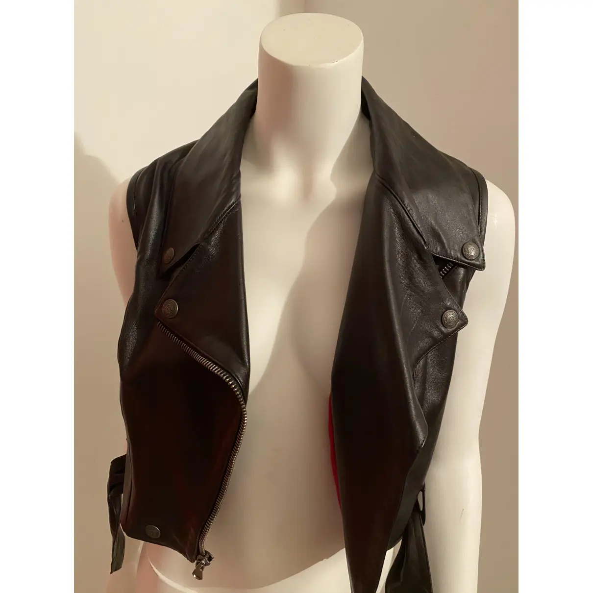 Leather biker jacket JC De Castelbajac - Vintage